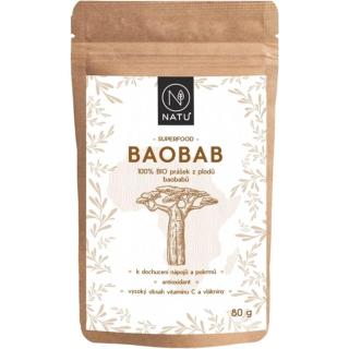 NATU Baobab BIO prášek v BIO kvalitě 80 g