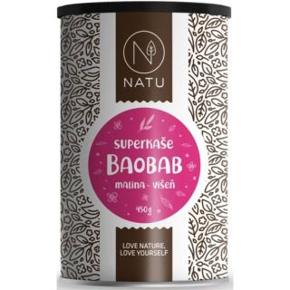 NATU Super kaše Baobab malina & višeň instantní kaše 450 g