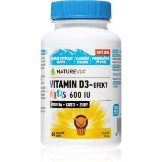 NatureVia Vitamin D3 pro děti doplněk stravy pro zdraví zubů a kostí 60 tbl