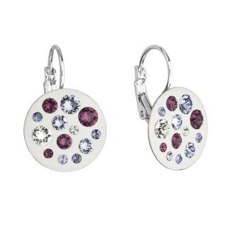 Náušnice bižuterie se Swarovski krystaly fialové kulaté 51034.3 violet