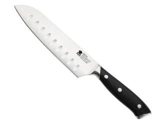 Nerezový nůž Santoku Bergner Master, 17.5 cm / černá