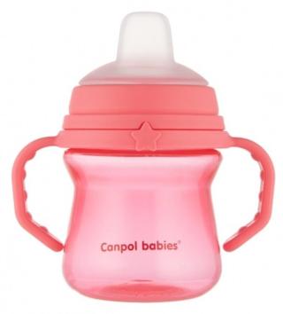 Nevylévací hrníček Canpol Babies s měkkým náustkem, růžový, 150 ml