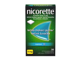 Nicorette Icemint Gum 4mg léčivé žvýkací gumy 30ks