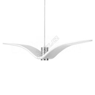 Night Birds, závěsné svítidlo, 5W LED, opal / opaktní sklo / světle šedý kabel, délka 78cm - BROKIS A