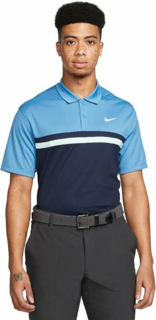 Nike Dri-Fit Victory Color-Blocked Mens Polo Shirt Dutch Blue/Obsidian/Mint Foam/White 2XL