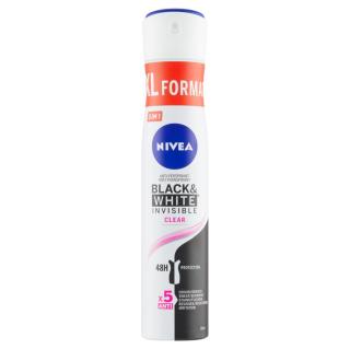 NIVEA Black&White Invisible Clear Antiperspirant sprej 200 ml