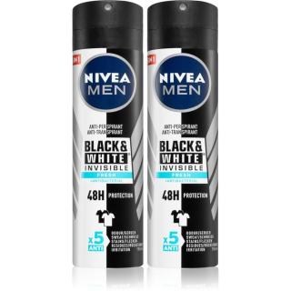 Nivea Men Black & White Fresh antiperspirant ve spreji 2 x 150 ml  pro muže