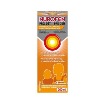 Nurofen pro děti pomeranč 20mg/ml perorální suspenze 200ml
