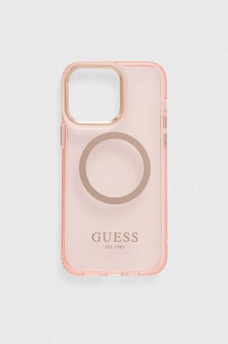 Obal na telefon Guess iPhone 14 Pro Max 6,7" růžová barva