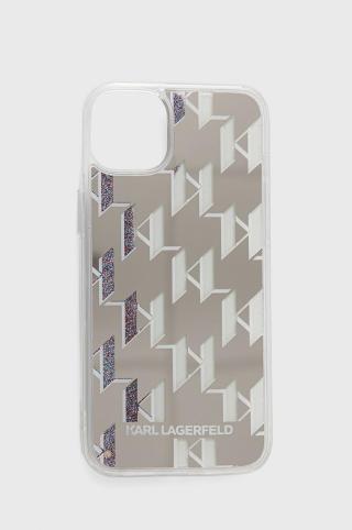 Obal na telefon Karl Lagerfeld Iphone 14 Plus 6,7" stříbrná barva