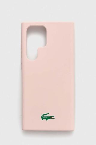 Obal na telefon Lacoste Galaxy S23 Ultra S918 růžová barva