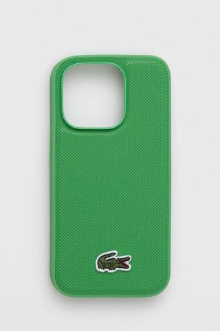 Obal na telefon Lacoste iPhone 14 Pro 6,1" zelená barva