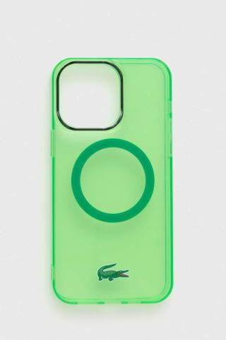 Obal na telefon Lacoste iPhone 14 Pro Max 6,7" zelená barva