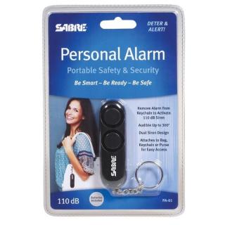 Obranný osobní alarm SABRE RED® Personal Alarm - černý