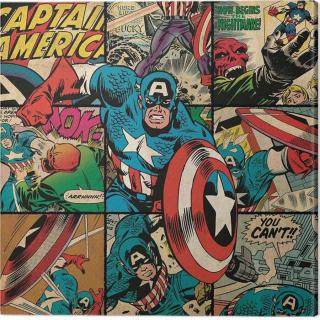 Obraz na plátně Captain America - Squares,