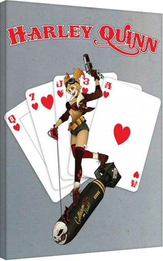 Obraz na plátně DC Comics - Harley Quinn - Cards,