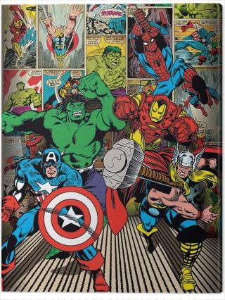 Obraz na plátně Marvel Comics - Here Come the Heroes,