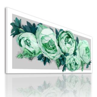Obraz na plátně PEONY FLOWER B 100x40 cm Ludesign