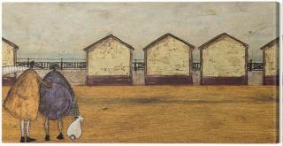 Obraz na plátně Sam Toft - Looking Through The Gap In The Beach Huts,