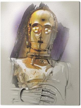 Obraz na plátně Star Wars The Last Jedi - C - 3PO Brushstroke,