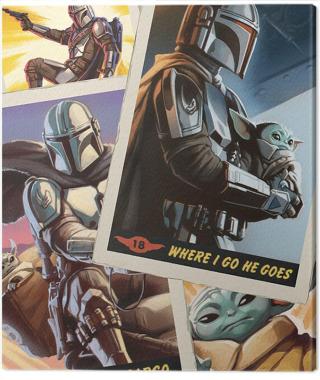 Obraz na plátně Star Wars: The Mandalorian - Cards,