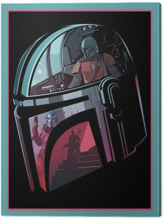 Obraz na plátně Star Wars: The Mandalorian - Helmet Section,