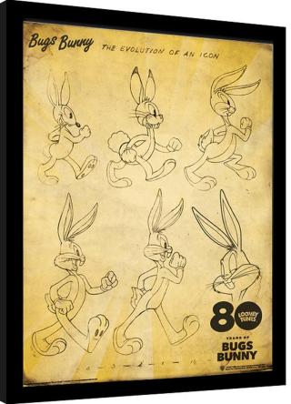 Obraz na zeď - Looney Tunes - Bugs Bunny The Evolution Of An Icon