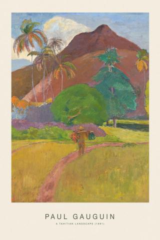 Obrazová reprodukce A Tahitian Landscape