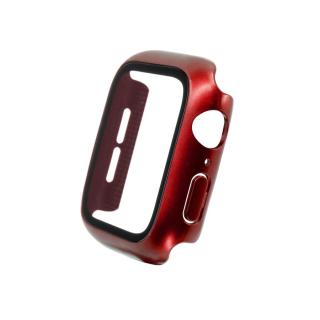 Ochranné pouzdro FIXED Pure+ s temperovaným sklem pro Apple Watch 44mm, červené