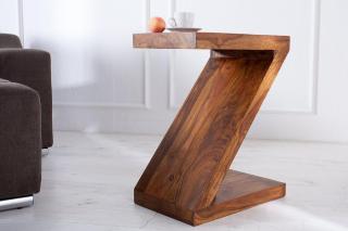 Odkládací stolek ZEUS Dekorhome Sheeshamové dřevo,Odkládací stolek ZEUS Dekorhome Sheeshamové dřevo