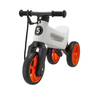 Odrážedlo Funny Wheels Rider SuperSport bílé/oranž 2v1