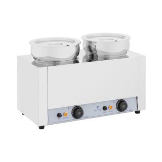 Ohřívač na polévku - 2 x 7 l - 1 000 W - lesklý - Royal Catering