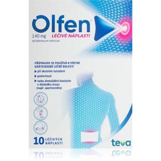 Olfen Olfen 140mg léčivá náplast pro úlevu od bolesti svalů a kloubů 10 ks