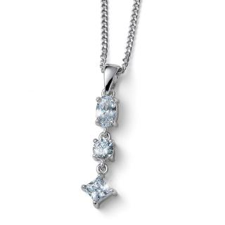 Oliver Weber Třpytivý stříbrný náhrdelník s kubickou zirkonií Achive 61195