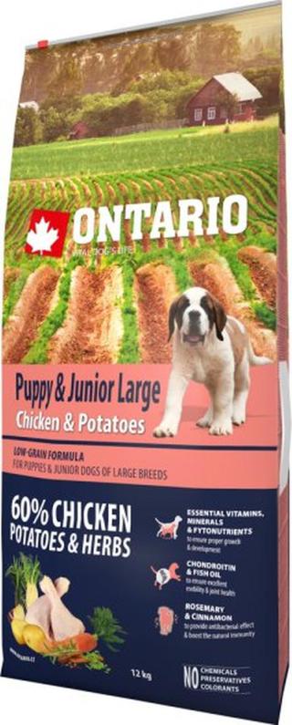 Ontario Puppy a Junior Large Chicken a Potatoes a Herbs 12kg
