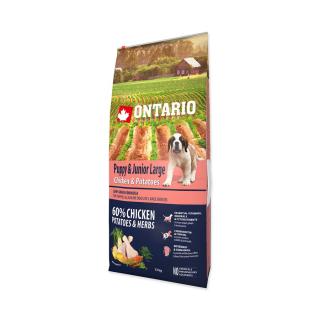 Ontario Puppy&Junior Large Chicken&Potatoes granule 12 kg