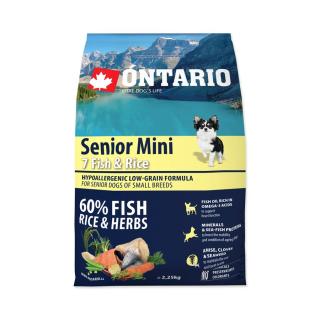 Ontario Senior Mini Fish&Rice granule 2,25 kg