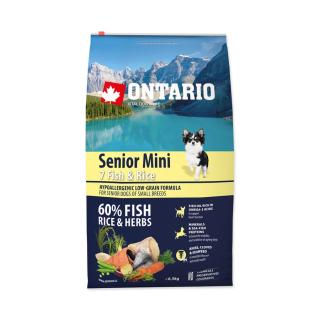 Ontario Senior Mini Fish&Rice granule 6,5 kg