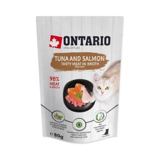 Ontario Tuňák a losos ve vývaru kapsička 80 g
