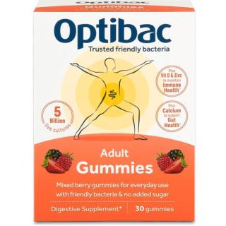 Optibac Adult Gummies probiotika pro podporu zažívání příchuť Berry 30 ks