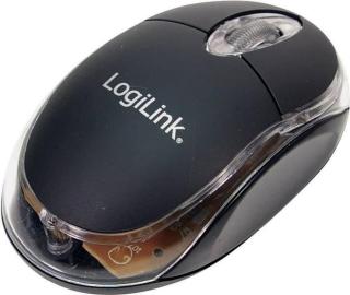 Optická Wi-Fi myš LogiLink Mini Mouse ID0010, s podsvícením, černá