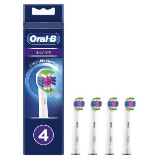 Oral-B EB18-4 3D White náhradní hlavice s Technologií CleanMaximiser 4 ks