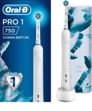 Oral-b elektrický zubní kartáček Pro 750 White Crossaction+case