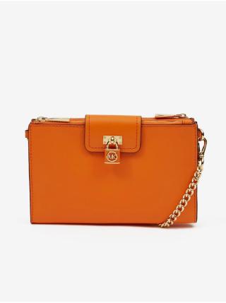 Oranžová dámská kožená crossbody kabelka Michael Kors Ruby