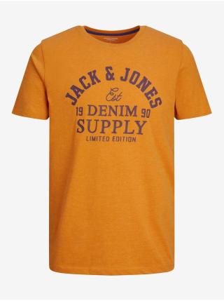 Oranžové pánské tričko Jack & Jones Logo