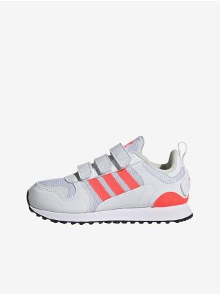 Oranžovo-bílé dětské boty adidas Originals ZX 700