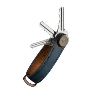 Orbitkey Crazy Horse Marine Blue with Blue Stitching