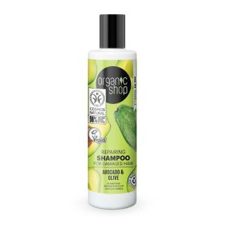 Organic Shop Regenerační šampon pro poškozené vlasy Avokádo a olivy 280 ml