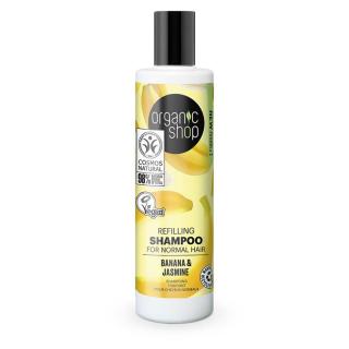 ORGANIC SHOP Vyživující šampon pro normální vlasy Banán a jasmín 280 ml