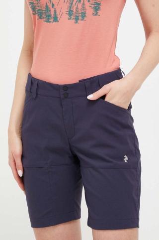 Outdoorové šortky Peak Performance Iconiq tmavomodrá barva, medium waist